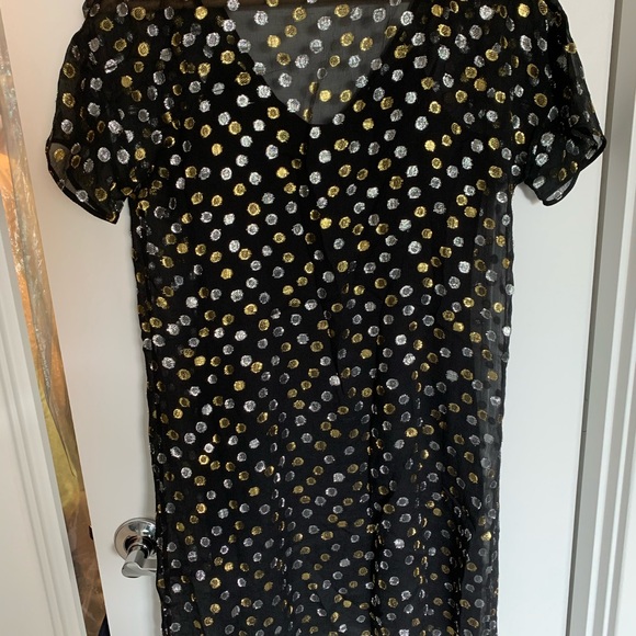 Madewell metallic polka dot dress - Picture 2 of 5